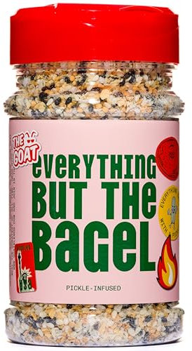 The GOAT Pickle-Infused Everything But The Bagel Seasoning Jumbo 180g Shaker - All Purpose Finishing Spice for Meat and Vegetables with Crunchy Sesame and Poppy Seeds, Gourmet Artisan UK Made Blend