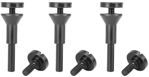 XiBany 1–4 Stück Montagedorn for Kreissägeblatt, Trennscheibe, 6,35 mm Schafthalter for Stabschleifer, Drehwerkzeug (Color : Black, Size : 3pcs)
