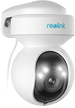 Reolink 2K 4MP Überwachungskamera Aussen WLAN Schwenkbar mit F1,0 Echtfarben-Nachtsicht, 2,4/5GHz Wi-Fi Außenkamera, WLAN Kamera Outdoor mit Videoüberwachung, Smart-Erkennung, Warnungen, E1 Outdoor CX