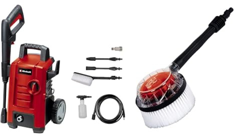 Einhell Hochdruckreiniger TC-HP 130 (1.500 Watt, max. 130 bar, modulares Quick-Couple-System, inkl. Hochdruckschlauch, Pistole, Lanze, div. Düsen, Bürsten, Sprühmittelbehälter)