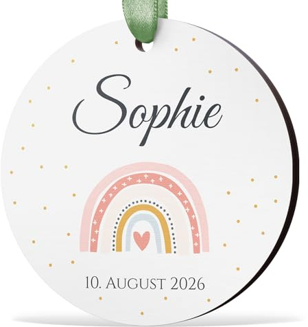 CHRISCK design Personalisierte Schultüten Anhänger aus Holz - Namensanhänger erster Schultag - Holzanhänger Schulkind 2026 für Zuckertüte - Geschenk zur Einschulung für Junge & Mädchen