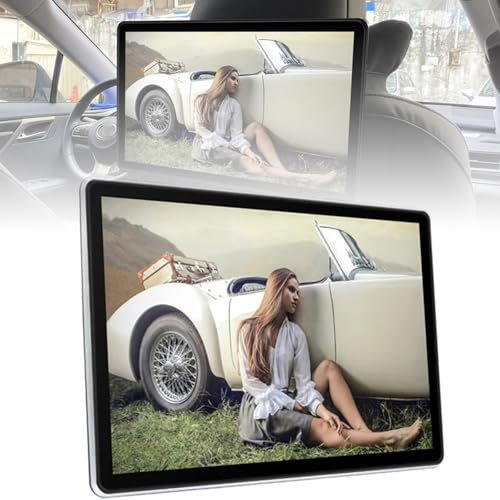 POCDOKYZ 12.2 Inch Headrest TV, Android12 Car Headrest Monitor, RAM: 3GB+ROM: 32GB, 2.5D Touch Screen,WIFI/Bluetooth/HDMI in out/FM/Mirror Link,1PCS