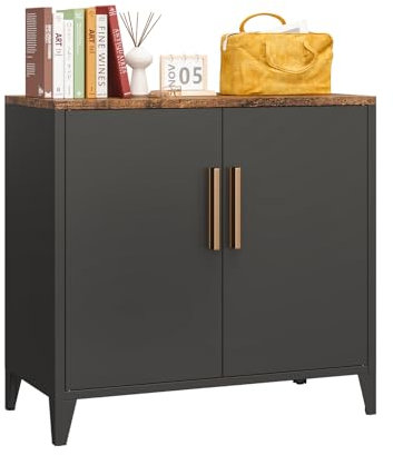 Sightlife Armadio in metallo, mobili da esterno, credenza in metallo, da cucina, da balcone, da giardino, da corridoio, ripiano regolabile, 40 x 80 x 76 cm