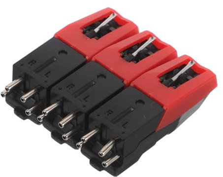 Kisangel 3pezzi Testine Di Ricambio Per Giradischi Con Aghi Ceramica Piezoelettrica e Design Vintage Accessori Per Riproduzione Audio Di Alta Fedeltà e Stile Retro