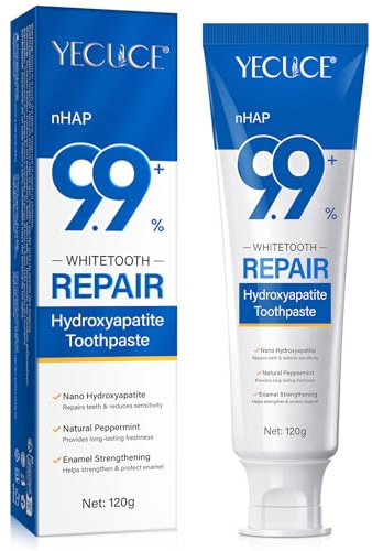 9.9% Hydroxyapatite Toothpaste, Natural Nano Hydroxyapatite Toothpaste for Enamel Support & Tooth Fortifying - Fresh Mint Flavor, Daily Use