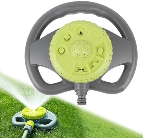 Rotary Garden Sprinkler | automatischer Kreissprinkler | 360° Bewässerung | Nachhaltiges ABS 20x19 cm Light | Für Rasenflächen, Kindergärten, zuverlässige Bewässerung