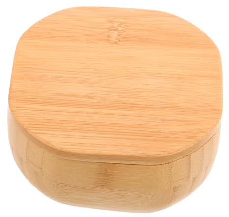 Cabilock Bote de Bambú con Tapa para Sal y Azúcar Recipiente para Condimentos de Cocina Contenedor de Especias Compacto y Duradero para Uso Doméstico Cafeterías y Buffets