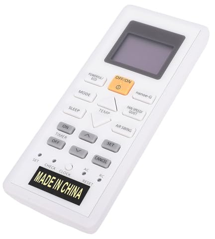 Cryfokt AC Remote Control, Wear Resist Compact Air Conditioner Remote Control for Home Hotel