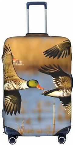 Aubnva Jagdfliege, Wilddruck, waschbar, Reisegepäck-Abdeckung, personalisierter Koffer-Schutz für Business und Freizeit, weiß, S
