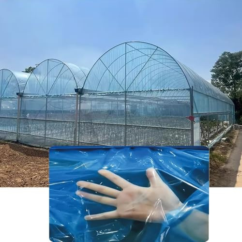DWZL Film de Serre PO 12S Premium - Transmission Lumineuse Élevée et Durabilité Extrême - Bâche Renforcée pour Tunnels de Culture, Serres et Usage Agricole(Size:4 * 30m,Color:4.8mil)