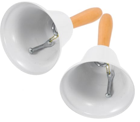 GANAZONO 2 Piezas Campanitas Pequeñas de Metal para Navidad Campana Manual de Hierro para Restaurante y Bar Campanita Decorativa para Servicio Mostrador