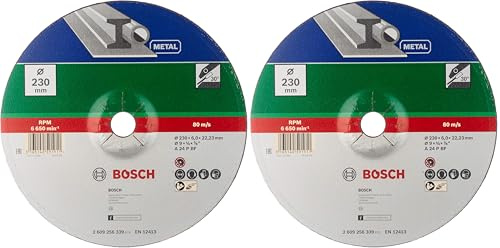 BOSCH Mola Sbavo Con Depresso Metallo 230 X 22,23 X 6,0 Mm (Confezione da 2)