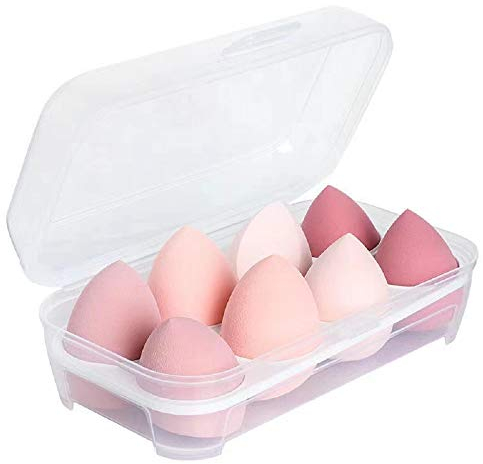Make up Schwämmchen 8 Stück Make up Schwamm Set Rosa Blender Beauty Foundation Schwamm Puderquaste für Foundation Pulver Creme Flüssigkeit