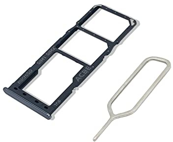 Eonpam Tiroir Carte SIM pour (Samsung Galaxy A32 4G) Support Qualité d'origine Remplacement Plateau Memory SD Slot Carte SIM avec Aiguille SIM(Noir)