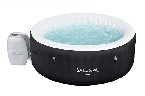Bestway SaluSpa Miami EnergySense AirJet aufblasbarer Whirlpool Spa (180,3 x 66 cm) | tragbarer Whirlpool mit 2 Abdeckungen (1 energieeffiziente Thermoabdeckung und 1 Standard-Abdeckung) | passend für