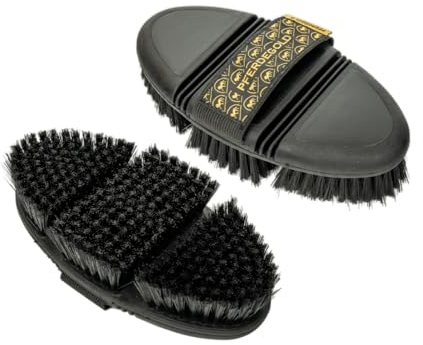 Pferdegold Kardätsche - Ideal für Leichte Verschmutzungen - Flexibler & Ergonomischer Gummi-Striegel - Schonende Fellpflege - Langlebig - Pferde Zubehör