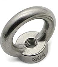 BKEKM ringschrauben Ringmutter 304 Edelstahl Ringmuttern M3 M4 M5 M6 M8 M10 M12 Ringschraube Innen- und Außenbereich 1 Stück Universalmutter Schraube stabil