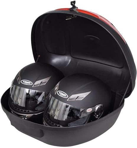 Eleganz Motorrad-Topcase 72 L aus PP – Großes Gepäckfach für 2 Helme, wasserdicht & stabil – Ideal für Reisen und Alltag – Fahrzeug-Kleiderhaken & -Bügel