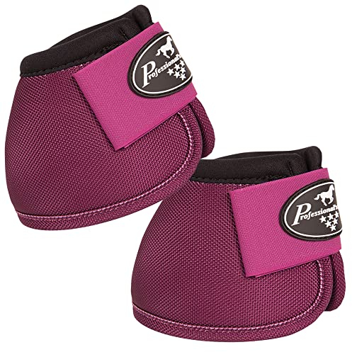 Professional's Choice Ballistic Overreach Bell Boots for Horses | Superb Protection, Durability & Comfort | Quick Wrap Hook & Loop | Sold in Pairs | Medium Wine