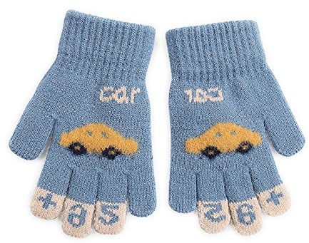FakeFace Süße Kinder Fingerhandschuhe Gestrickte Handschuhe Stretch Vollfinger Handschuhe Jungen Mädchen Winter Warme Kinderhandschuhe Strickhandschuhe 3-8 Jahre