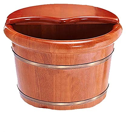 RONGJJ Holzfuß Badewanne Eimer Für Fußbad, Sauna Zubehör Sauna Eimer Badewanne Sauna Eimer, Fußbad Holzeimer Fuß Spa