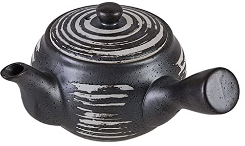 Aolity Reise-Tee-Sets Teekanne Kyusu Teebereiter mit Teesieb für losen Tee Japanische Teekanne aus Keramik mit Seitengriff 11,8 oz Tea Pot