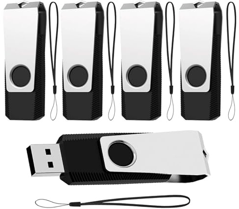 ABLAZE USB Stick 16GB 5 Stück High Speed USB 2.0 Speicherstick 16GB 5er Pack Rotate USB-Sticks Memory Stick (16GB Schwarz)