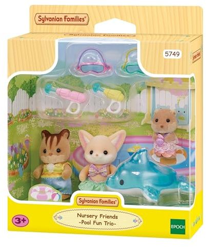 Sylvanian Families - 5749 Nursery Friends - Pool Fun Trio - Dollhouse Playsets