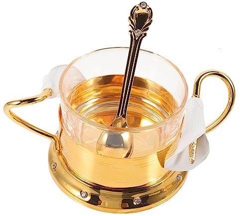 ABOOFAN Boîte à Sucrier Calla Lily De Style Nordique Conteneur De Stockage De Sel Européens Porte-collation Pot De Sucre En Poudre Bocaux Ancien Alliage D'aluminium