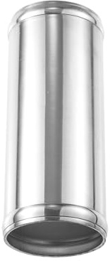 QUARKZMAN Aluminium Ladeluftkühler Rohr Silber Gerade 1 Stk Universal | Wandstärke 2mm, Innendurchmesser 59mm, Mit Wölbungen Für Bequeme Klemmmontage