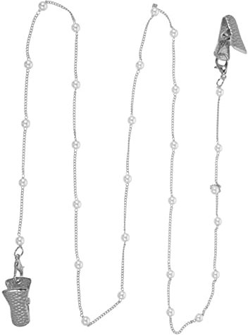 WOFASHPURET Brillenkettenhalter Für Brillen Und Gesichtsmasken Brillenbandkette Mit Perlendekor Halskette Mit Clip Lanyard Für Masken Und Brillenhalter
