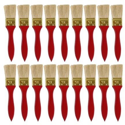 BQLZR Pincel de pintura con mango de color secoya para pintores profesionales de 1.5 pulgadas, paquete de 18