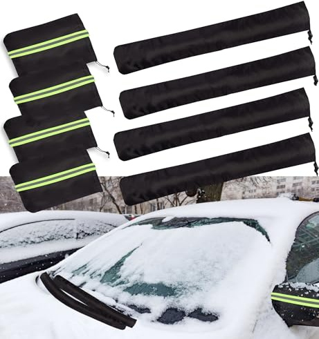 Voiture Côté Miroir Neige, Housses d'essuie-glace pour Voitures, 8 Pièces Protection Latéral Rétroviseur, Couverture de Vue Arrière Extérieure