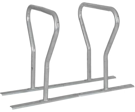 TRUTZHOLM Fahrradanlehnbügel für 4 Fahrräder 140x76x92 cm Stahl feuerverzinkt Fahrradständer freistehend erweiterbarer Reihenparker Anlehnbügel Parker Fahrradparksystem Diebstahlschutz Fahrrad