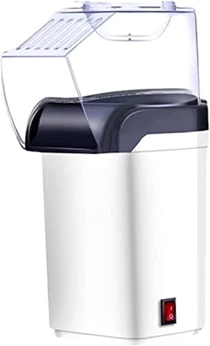 ZWDCVFGK Machine à Pop-Corn électrique, 1200 W Mini ménage sain Air Chaud sans Huile Machine à Pop-Corn Popper de maïs pour la Cuisine à Domicile,Blanc