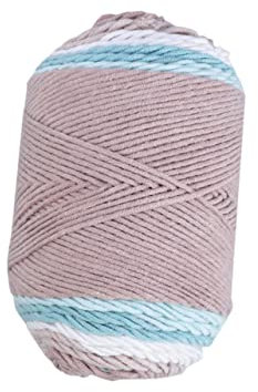 DIYEAH Strickgarn Handgefertigt in Regenbogenfarben Buntes Häkelgarn Für Mützenpullover Wollgarn Aus Hochwertiger Baumwolle Und Acrylfasern Klarblau Geeignet Zum Stricken Von Schals Und d