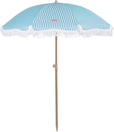 CARAMEL Flamingueo - Sombrilla Playa, Piscina, Terraza Exterior, Protección UPF 50+, Altura y Orientación Regulable, Funda de Transporte, Poliéster, 210 x 180 cm
