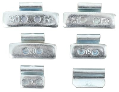 Cozyel 225x Schlaggewichte STAHLFELGEN Sortiment 5-30g Auswuchtgewichte Wuchtgewichte Sortiment 225 Stück (je 50 von 5g, 10g, 15g, sowie je 25 von 20g, 25g und 30g)