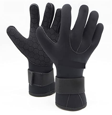 Tauchhandschuhe, 3mm 5mm Neopren Tauchen Winter Beheizte Handschuhe for Männer Frauen Taucher Neoprenanzug Schnorcheln Kanu Spearfish Unterwasserjagd Handschuh zum Tauchen, Angeln, Schnorcheln, Surfen