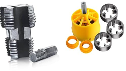 Set di sili per Filettatura di Tubi compatibili con Trapani elettrici, Kit per Filettatura di Tubi in PVC con Varie Dimensioni di filiera per un'idraulica efficiente