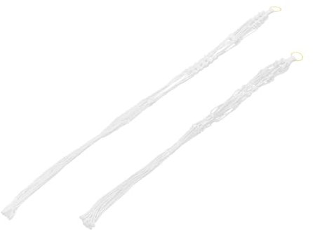 FUNOMOCYA 2piezas Cesta Colgante Maceta De Cuerda De Algodón Colgador De Macramé Para Plantas Para Decoración De Exteriores Interiores y