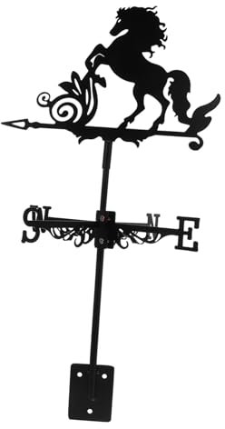 UPKOCH Girouette Forme de Cheval pour Jardin Indicateur de Direction Vent pour Toit et Patio Décoration Extérieur et Pratique