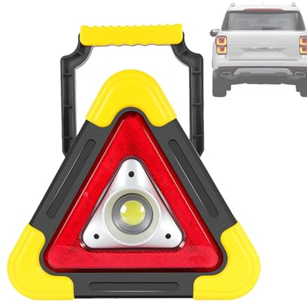Luz De Advertencia Triangular De Emergencia Solar 2 En 1 Para Carretera, 4 Modos, Carga Para Smartphone. Para Reparaciones De Emergencia De Vehículos, Asistencia En Carretera E Iluminación De Obras.