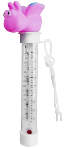 Penlimly Medidor Flotante para Piscina - Termómetro Flotante,Herramienta de Medición de Temperatura con Doble Escala para Bañera Acuarios de Interior Estanque de Baño