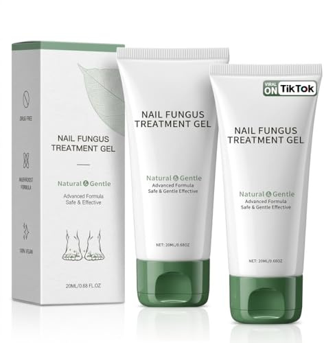 Nail Fungus Treatment Gel, Natural Nail Repair Care Gel, Nail Oil for Growth & Strength, Nail Growth Serum, Strengthening Cuticle Serum - 2pcs