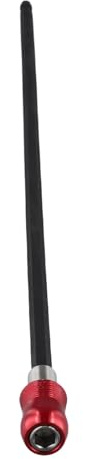 FUANA Tige d'extension magnétique pour perceuse électrique et tournevis, tige hexagonale de 6,35 mm, en acier inoxydable, rouge, 400 mm et 400 mm
