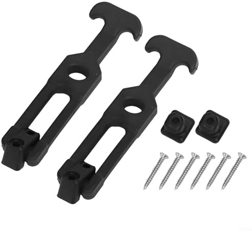 2-pack flexibla dragspärrar med T-handtag för verktygslåda, golfvagn, fordonsmotor, kylare, huva – svart, lämplig för montering på 150 x 32 mm