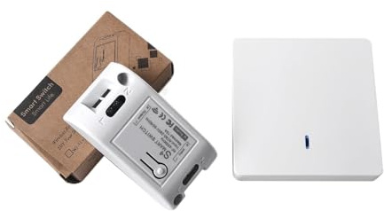 Moliuoly Luce da parete senza fili, interruttore on/off, con pulsante, telecomando per casa, 433 MHz, 220 V, controllo wireless tramite pannello di controllo, interruttore intelligente
