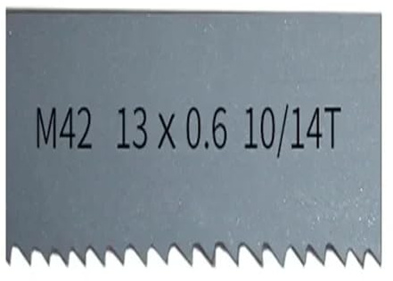 1 Stück M42 Bimetall 1/2 Zoll Bandsägeblätter. 1085–1670 mm 13 mm mit 6, 14 Tpi Bandsägeblatt for Schneiden von Hartholz und Metall.(10-14Tpi,Length 1300mm)