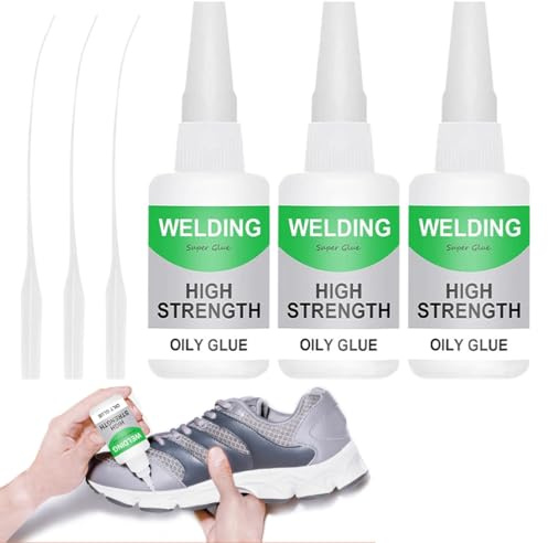 MOLZINY 3 Pezzi 30g Colla Super Attaccatutto Forte Oleosa Alta Resistenza per Saldatura Trasparente Extra Forte Colla per Plastica, Metallo, Legno, Vetro